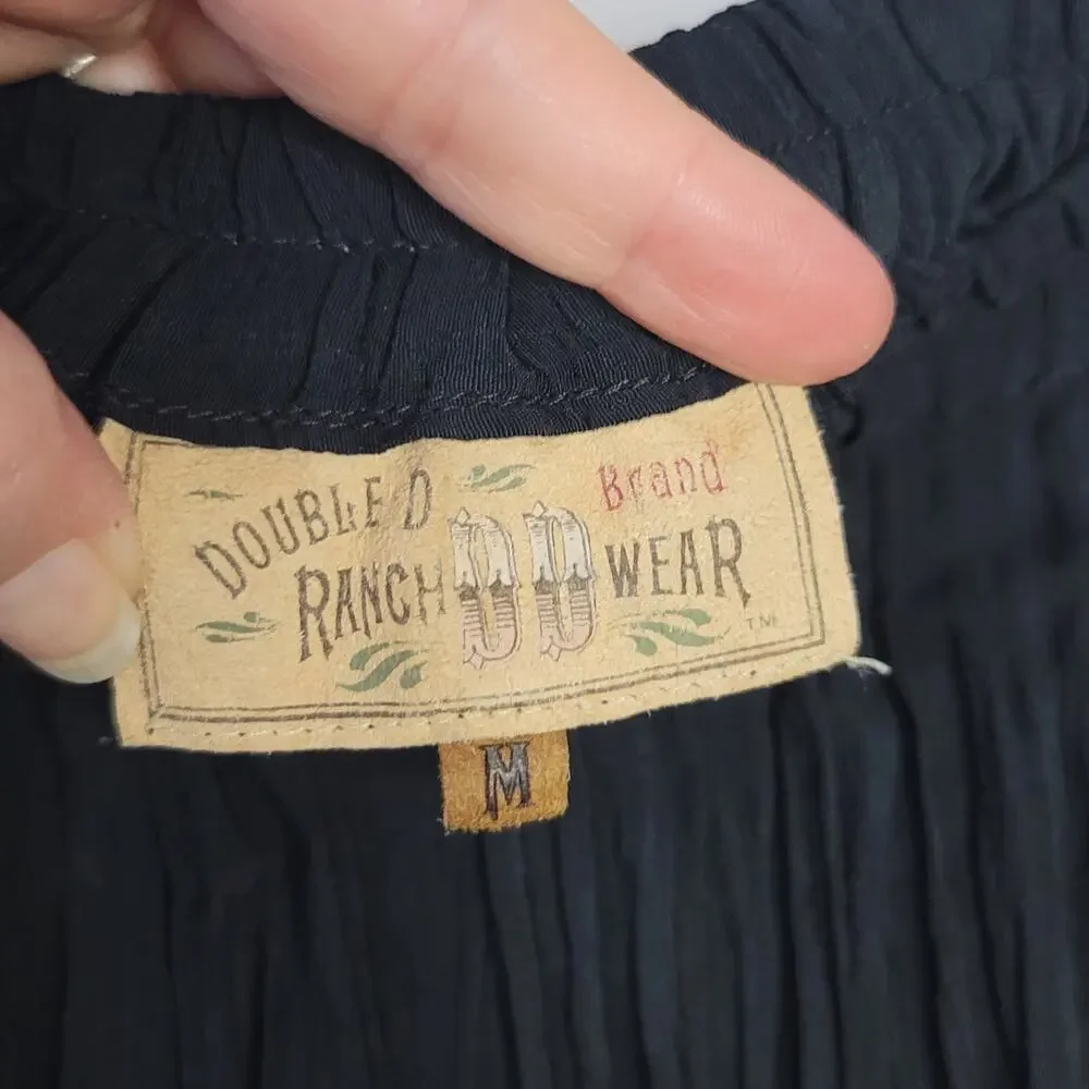 Double D Ranchwear- 2 piece boho set- Navy with embellishments- size Small/Med - Picture 8 of 16